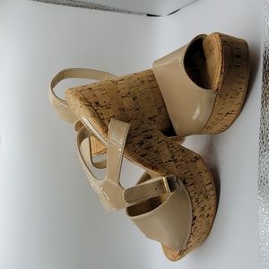 Stella McCartney patent leather/cork sandals Size 40